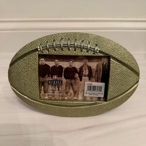 Burnes of Boston Hefty Goldtone Pewter Football Picture Frame - NEW